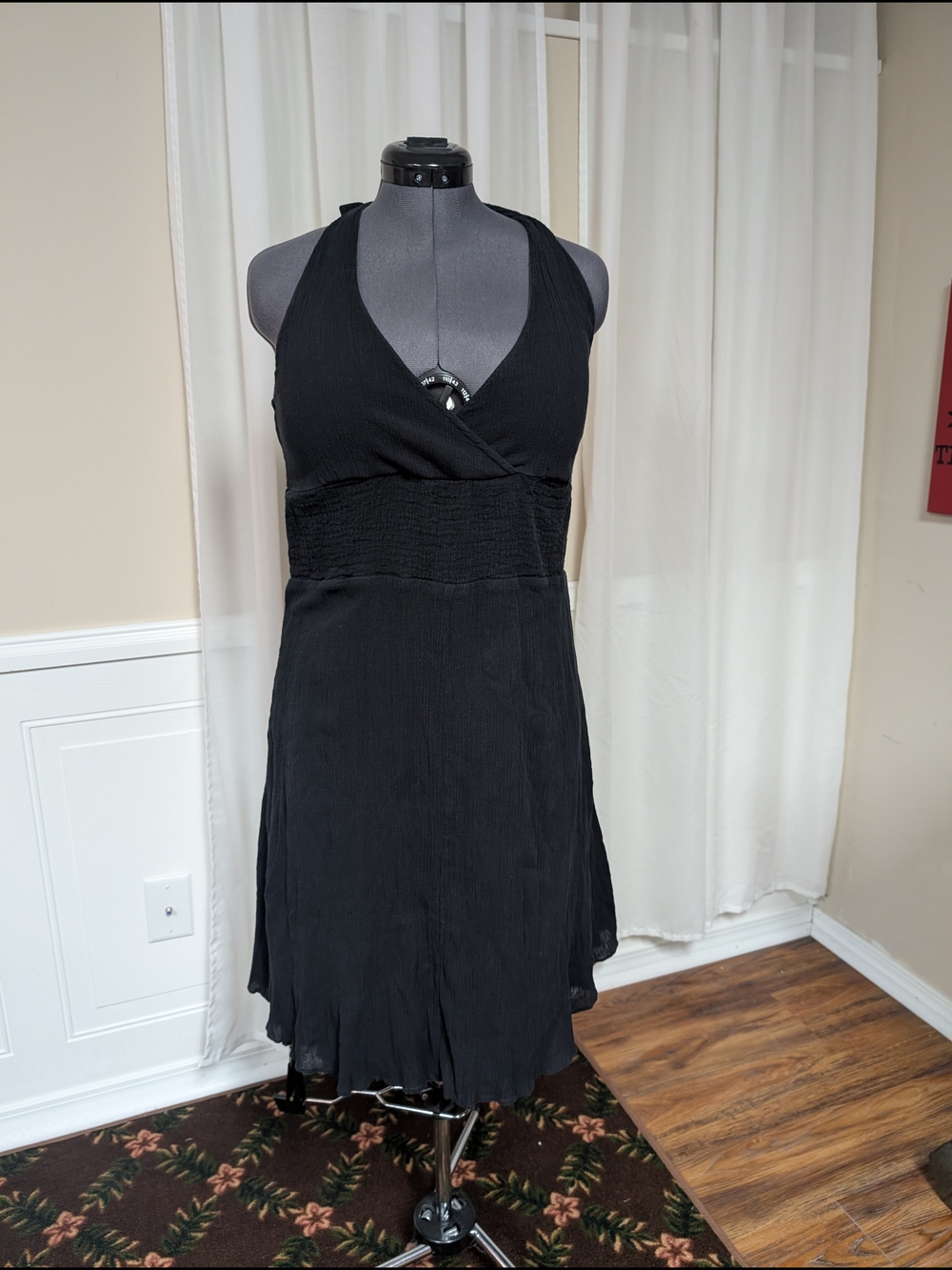 Maeve Black Halter Midi Dress